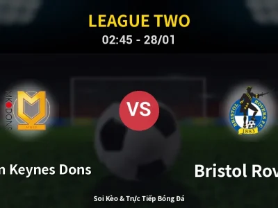 Kết Quả: Milton Keynes Dons 1-0 Bristol Rovers – Highlight & Bàn Thắng | League Two
