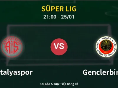 🔴 Trực Tiếp: Antalyaspor 1-1 Genclerbirligi – Link Xem Süper Lig (Full HD)