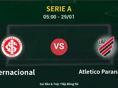 Kết Quả: Internacional 0-1 Atletico Paranaense – Highlight & Bàn Thắng | Serie A