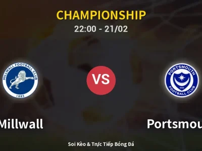 🔴 Trực Tiếp: Millwall 0-0 Portsmouth – Link Xem Championship (Full HD)
