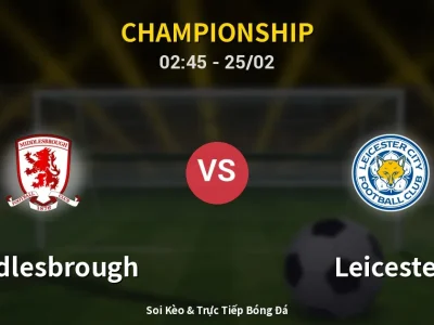 Kết Quả: Middlesbrough 1-1 Leicester – Highlight & Bàn Thắng | Championship