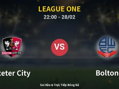 Soi Kèo Exeter City vs Bolton – 22:00 28/02 | Nhận Định, Dự Đoán Tỷ Số