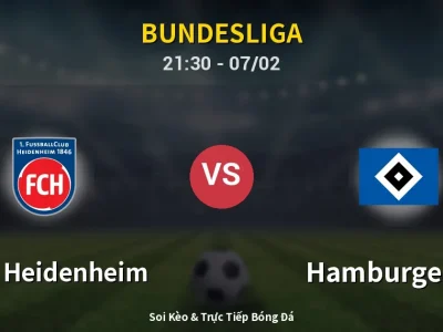 Soi Kèo 1. FC Heidenheim vs Hamburger SV – 21:30 07/02 | Nhận Định, Dự Đoán Tỷ Số