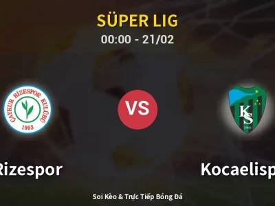 Kết Quả: Rizespor 2-0 Kocaelispor – Highlight & Bàn Thắng | Süper Lig