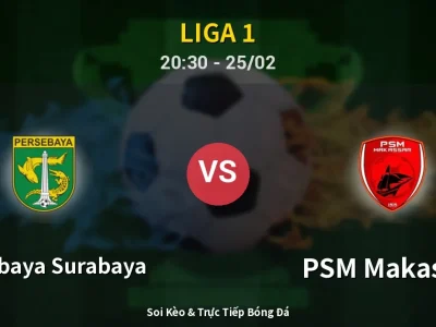 🔴 Trực Tiếp: Persebaya Surabaya 1-0 PSM Makassar – Link Xem Liga 1 (Full HD)