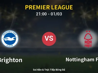 🔴 Trực Tiếp: Brighton 2-1 Nottingham Forest – Link Xem Premier League (Full HD)