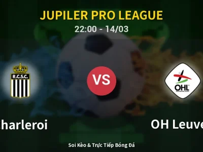 🔴 Trực Tiếp: Charleroi 0-0 OH Leuven – Link Xem Jupiler Pro League (Full HD)