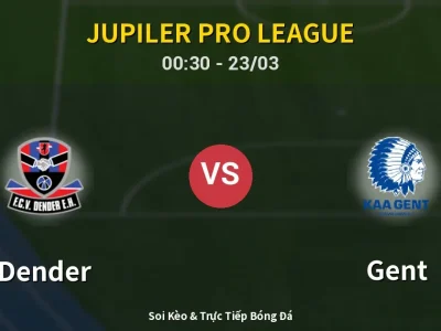 Kết Quả: Dender 1-3 Gent – Highlight & Bàn Thắng | Jupiler Pro League