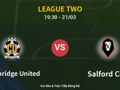 🔴 Trực Tiếp: Cambridge United 1-0 Salford City – Link Xem League Two (Full HD)