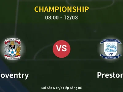 Kết Quả: Coventry 3-0 Preston – Highlight & Bàn Thắng | Championship