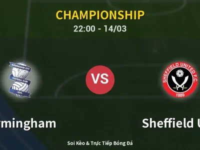 🔴 Trực Tiếp: Birmingham 0-0 Sheffield Utd – Link Xem Championship (Full HD)
