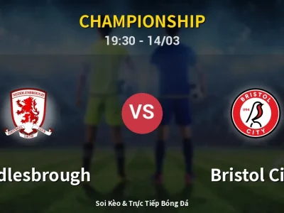 Kết Quả: Middlesbrough 1-1 Bristol City – Highlight & Bàn Thắng | Championship