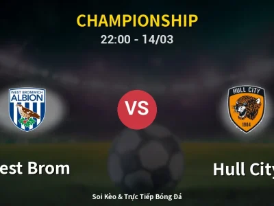 🔴 Trực Tiếp: West Brom 1-0 Hull City – Link Xem Championship (Full HD)