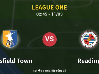 Kết Quả: Mansfield Town 1-0 Reading – Highlight & Bàn Thắng | League One