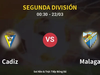 Kết Quả: Cadiz 0-3 Malaga – Highlight & Bàn Thắng | Segunda División