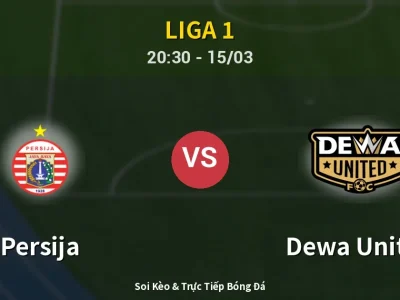 Soi Kèo Persija vs Dewa United – 20:30 15/03 | Nhận Định, Dự Đoán Tỷ Số