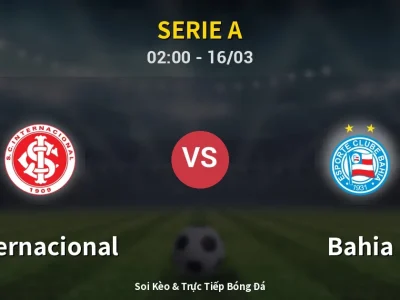 Kết Quả: Internacional 0-1 Bahia – Highlight & Bàn Thắng | Serie A