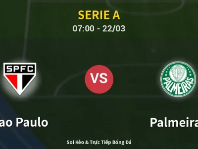 Kết Quả: Sao Paulo 0-1 Palmeiras – Highlight & Bàn Thắng | Serie A