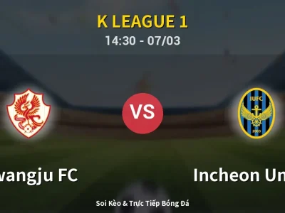 Kết Quả: Gwangju FC 3-2 Incheon United – Highlight & Bàn Thắng | K League 1