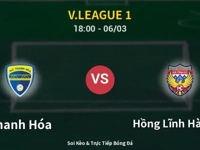 Kết Quả: Thanh Hóa 0-1 Hồng Lĩnh Hà Tĩnh – Highlight & Bàn Thắng | V.League 1